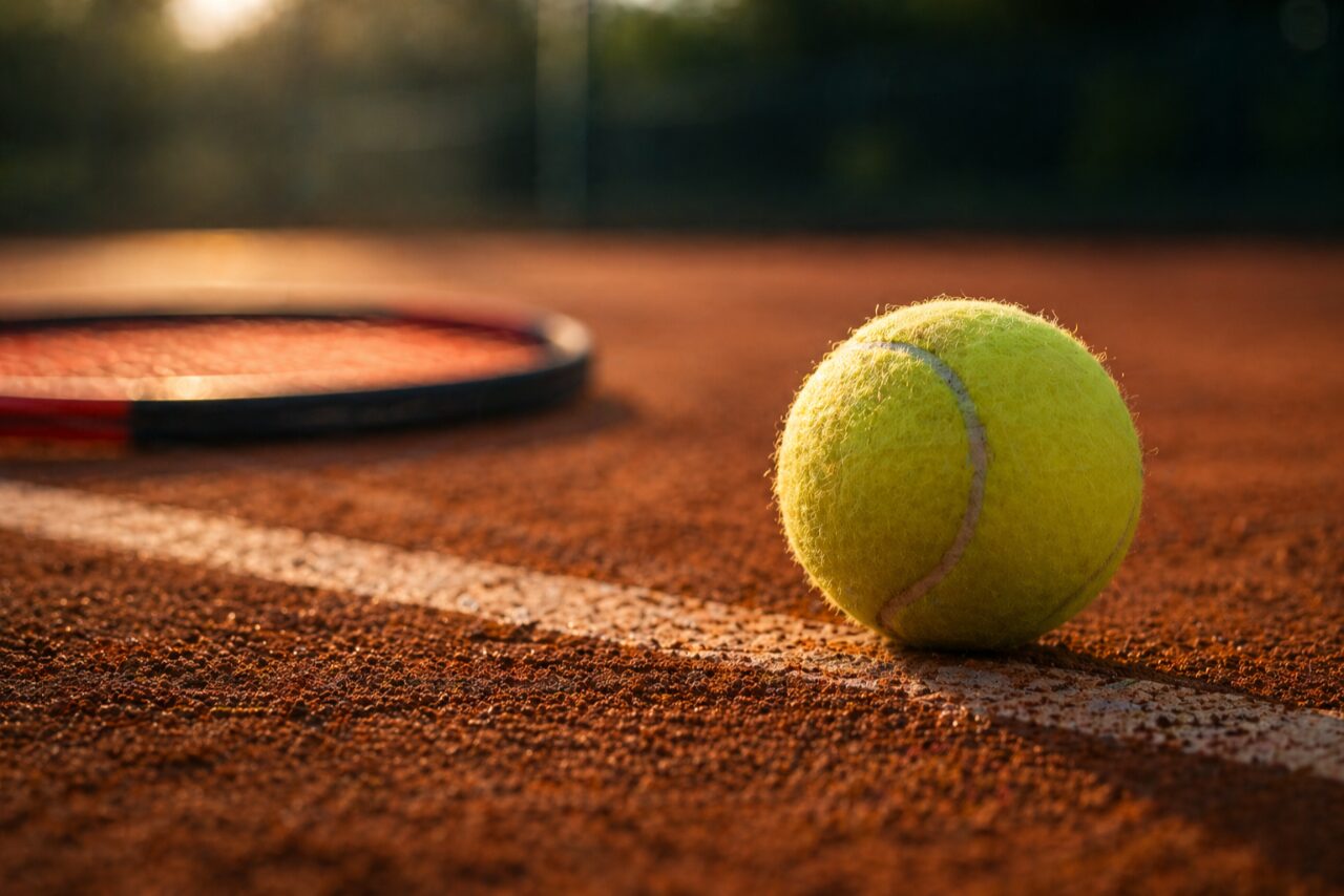 Tennisball und Schläger als Symbol für Tennis beim TC Zeuthen
