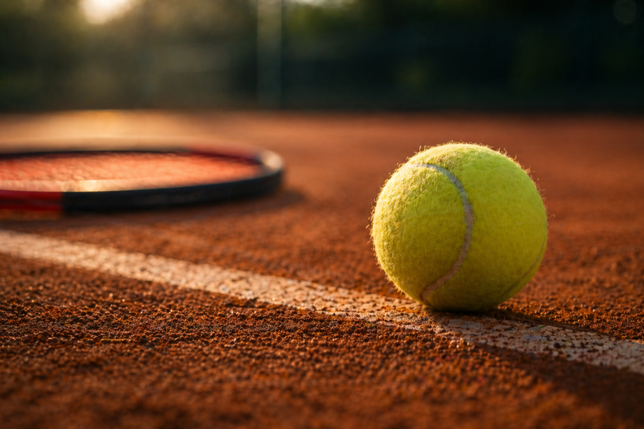 Tennisball und Schläger als Symbol für Tennis beim TC Zeuthen